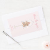 Gingerbreadパーティーありがとう長方形シール 長方形シール (封筒)