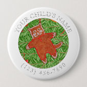 GINGERBREAD子猫子IDボタン – 白 缶バッジ (正面)