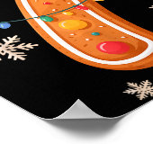 Gingerbread 6 7 Meme Christmas Matching Couple Boy ポスター (角)