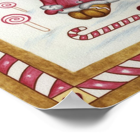 Gingerbread Art Print Poster ポスター (角)