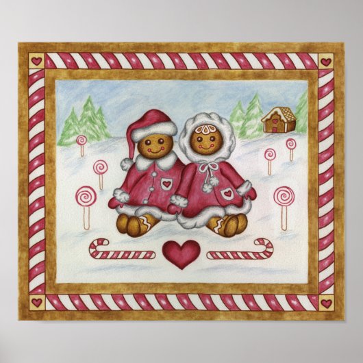 Gingerbread Art Print Poster ポスター (正面)