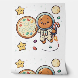 Gingerbread Astronaut Christmas Cute Space Decor 壁紙