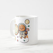 Gingerbread Astronaut Christmas Holiday Cute Space コーヒーマグカップ (正面左)