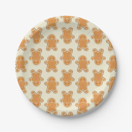 Gingerbread Baby Cookies Paper Plates Christmas ペーパープレート