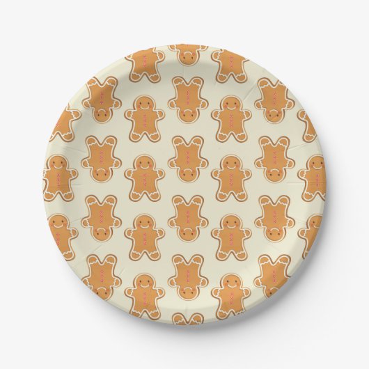 Gingerbread Baby Cookies Paper Plates Christmas ペーパープレート (正面)