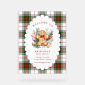 Gingerbread Baby Shower Welcome  アクリルサイン (正面)