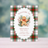 Gingerbread Baby Shower Welcome  アクリルサイン (ニュートラル)