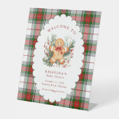 Gingerbread Baby Shower Welcome  台座サイン (正面)