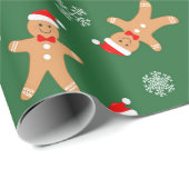 Gingerbread Baby with Santa Hat Wrapping Paper ラッピングペーパー (ロールコーナー)