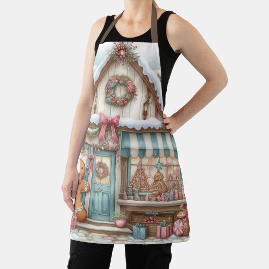 Gingerbread Bakery House Cutting Board エプロン (インサイチュ)