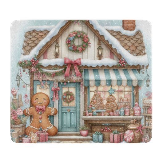 Gingerbread Bakery House Cutting Board カッティングボード (正面)