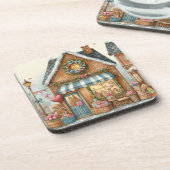 Gingerbread Bakery House Shop 3 beverage coaster コースター (左側)