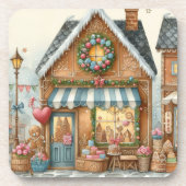 Gingerbread Bakery House Shop 3 beverage coaster コースター (正面)