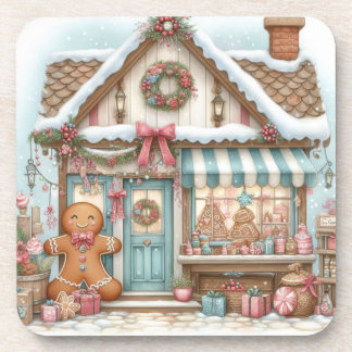 Gingerbread Bakery House Shop beverage coaster コースター