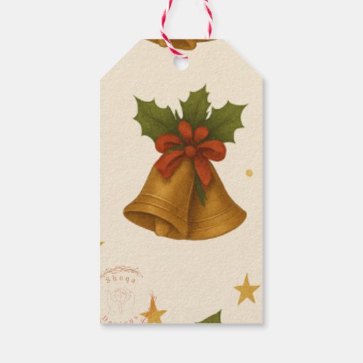 Gingerbread & Bells Festive Gift Tag ギフトタグ (裏面)