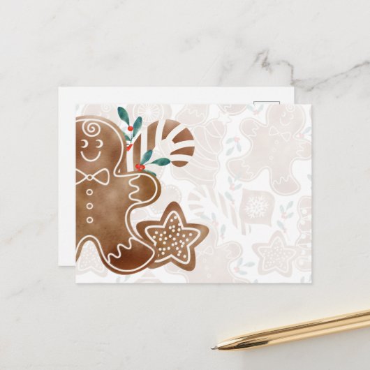 Gingerbread Berry シーズンポストカード (正面/裏面インサイチュ)