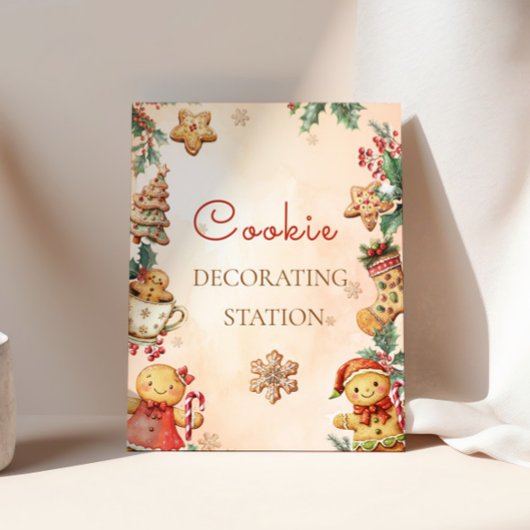 Gingerbread Birthday Cookie Decorating Station  ポスター