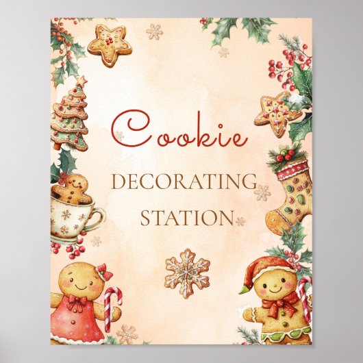 Gingerbread Birthday Cookie Decorating Station ポスター (正面)