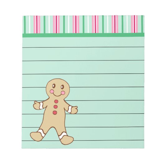 Gingerbread Boyメモ帳 ノートパッド (正面)