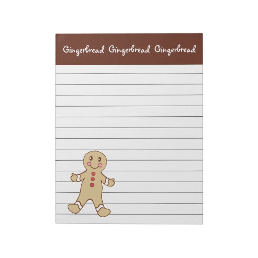 Gingerbread Boyメモ帳 ノートパッド (回転)