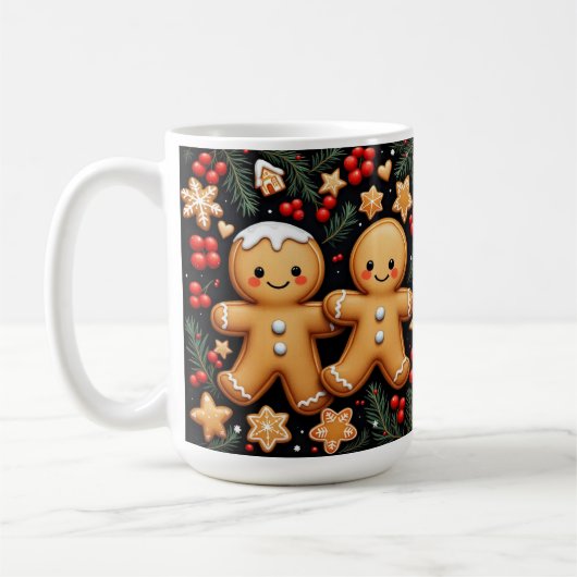 Gingerbread Buddies コーヒーマグカップ (左)
