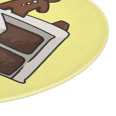 Gingerbread cake cartoon illustration カッティングボード (角)