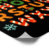 Gingerbread Candy Cane Alphabet Christmas Letters  ポスター (角)