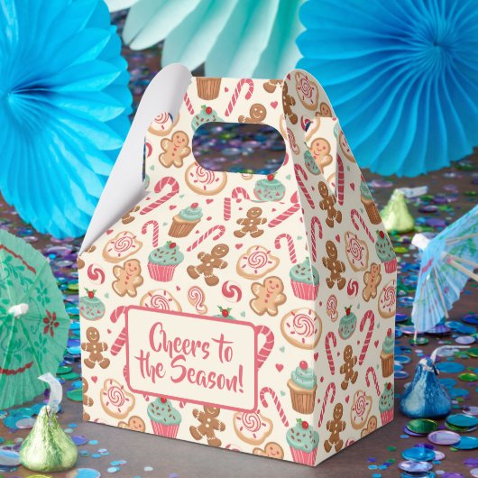 Gingerbread Candyland Christmas Pattern フェイバーボックス (パーティー)