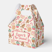 Gingerbread Candyland Christmas Pattern フェイバーボックス (正面サイド)