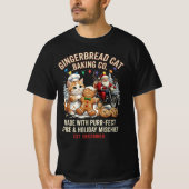 Gingerbread Cat Baking Co Purrfect Spice Christmas Tシャツ (正面)