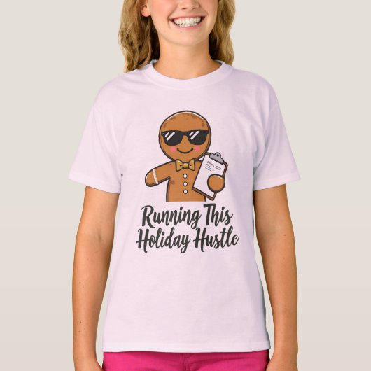 Gingerbread CEO Shirt – Running This Holiday Hustl Tシャツ (正面)