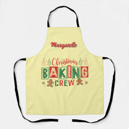 Gingerbread Christmas Baking Crew Personalized  エプロン