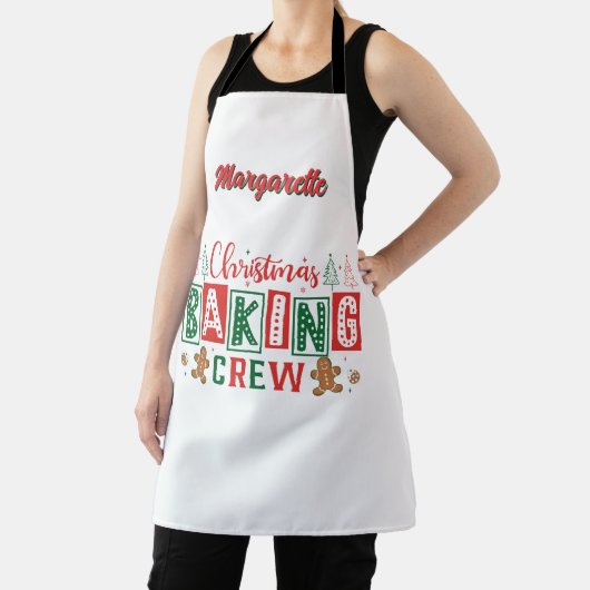Gingerbread Christmas Baking Crew Personalized  エプロン (インサイチュ)