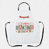 Gingerbread Christmas Baking Crew Personalized  エプロン (正面)