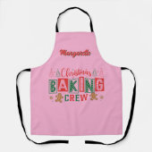 Gingerbread Christmas Baking Crew Personalized  エプロン (正面)