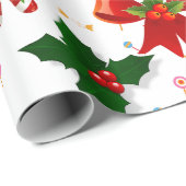 Gingerbread Christmas Candy Ribbon ラッピングペーパー (ロールコーナー)