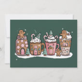 Gingerbread Christmas Coffee Lover Latte Drink  シーズンカード (正面)
