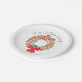 Gingerbread Christmas Cookie Exchange Party ペーパープレート (アングル)