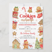 Gingerbread Christmas Cookie Exchange Party 招待状 (正面)