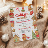 Gingerbread Christmas Cookie Exchange Party 招待状