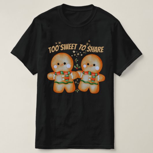 Gingerbread Christmas Design T-Shirt Tシャツ (デザイン正面)