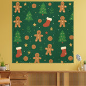 Gingerbread Christmas Fun キャンバスプリント (インサイチュ (リビング))