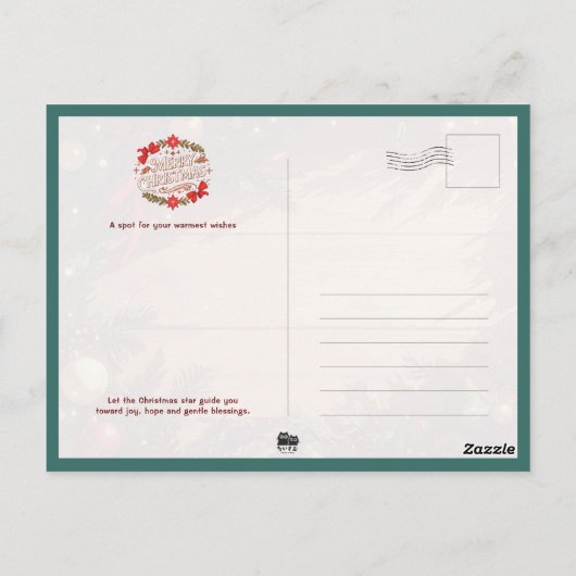 Gingerbread Christmas House ポストカード (裏面)