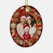 & Gingerbread Christmas I Custom Holiday Keepsake セラミックオーナメント (右)
