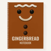 Gingerbread Christmas Notebook Cover – Graph Paper ノートブック (正面)