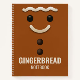 Gingerbread Christmas Notebook Cover – Lined Paper ノートブック