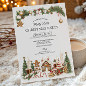 Gingerbread Christmas Party Invitation 招待状