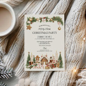 Gingerbread Christmas Party Invitation 招待状
