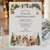 Gingerbread Christmas Party Invitation 招待状