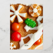 Gingerbread Christmas Party Invitation 箔招待状 (裏面)